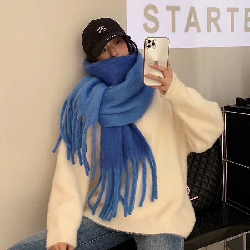 Unisex Sweet Solid Color Imitation Cashmere