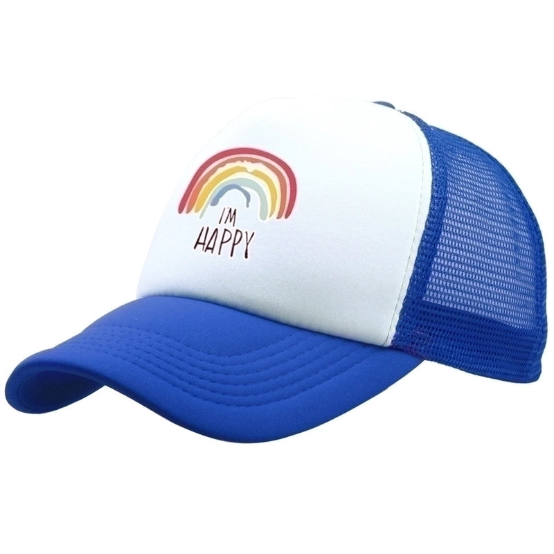 Unisex Minimalist Letter Rainbow Curved Eaves Baseball Cap