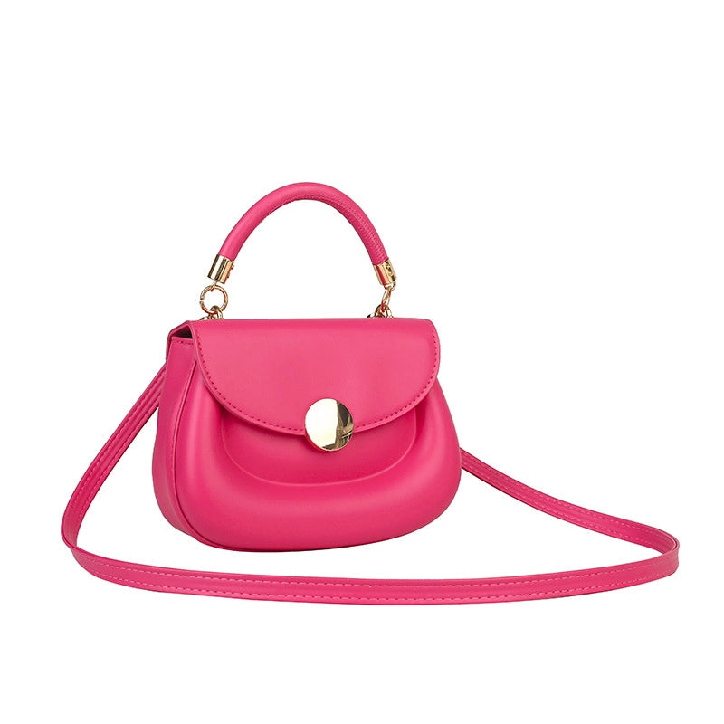 Women's Small Summer Pu Leather Streetwear Square Bag