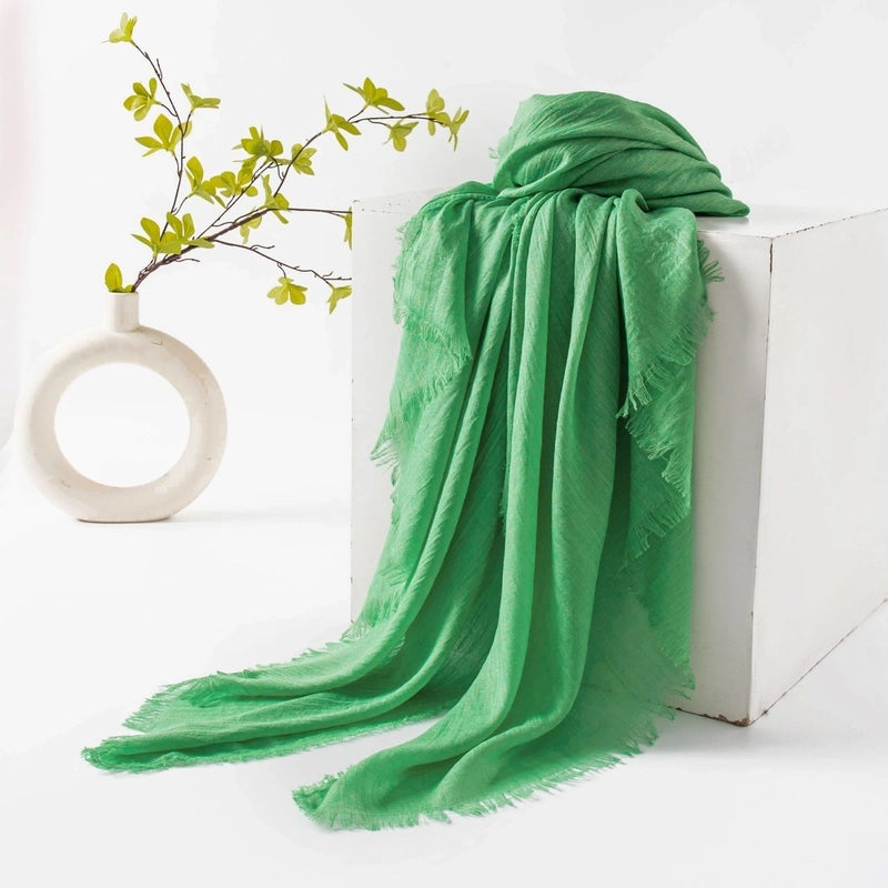 New Summer Solid Color Simple Scarf Commuter Sunscreen Shawl Scarf Women's High-grade Scarf Scarf Scarf