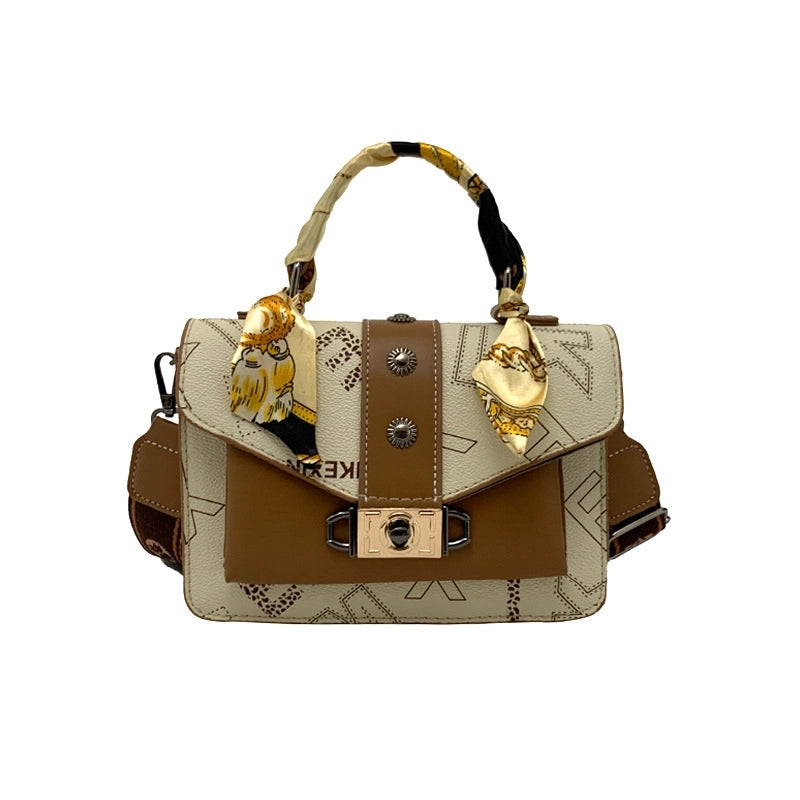 Women's Small All Seasons Pu Leather Solid Color Streetwear Square Flip Cover Handbag