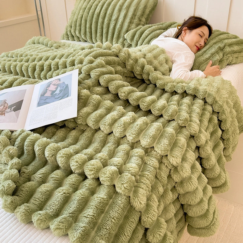 Casual Vacation Solid Color Polyester Fiber (Polyester) Blanket Couch & Sofa Decor