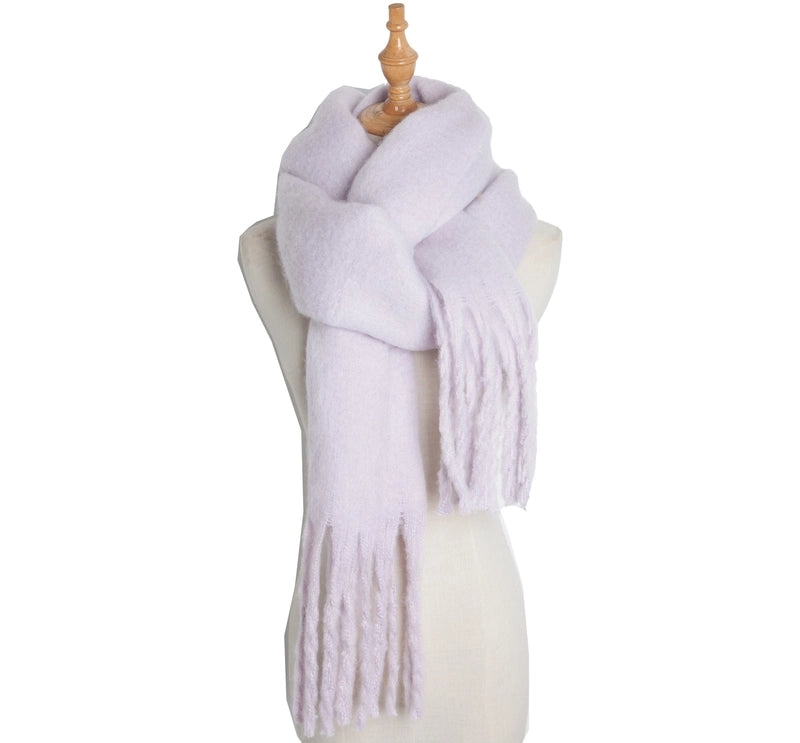 Women's Minimalist Solid Color Polyester Scarf