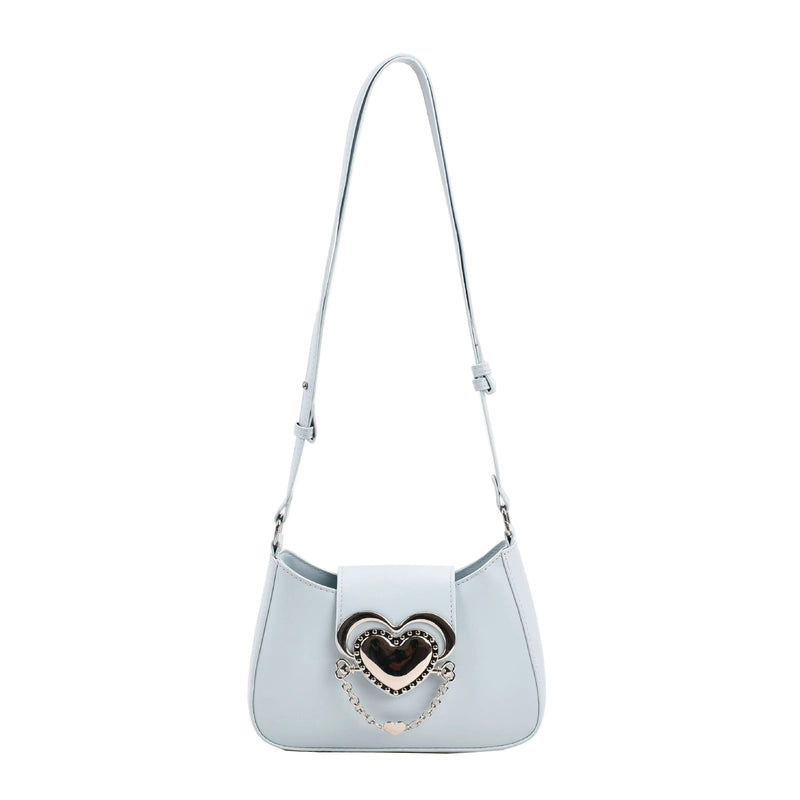 Women's Medium Pu Leather Solid Color Streetwear Square Zipper Underarm Bag