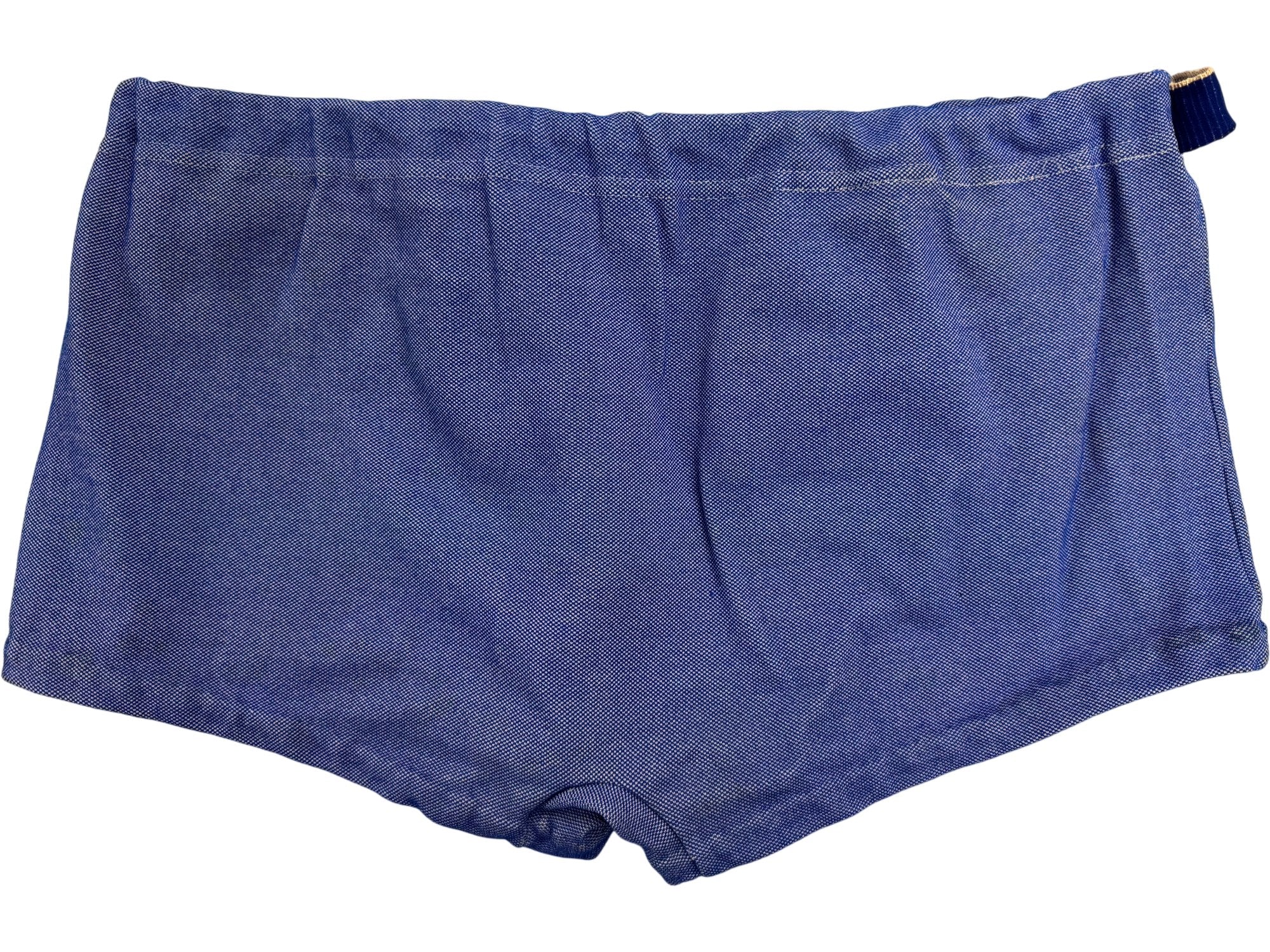 Blue High Waist Belted Shorts