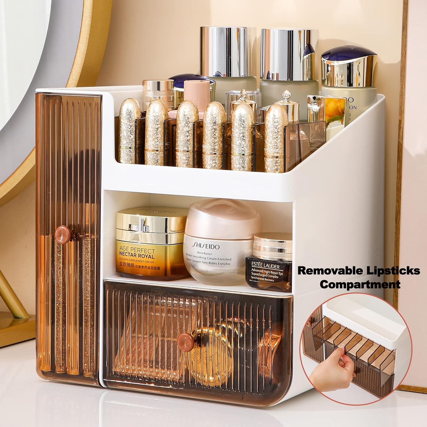 Transparent And Visible Cosmetic Organizer. Makeup Storage Organizer