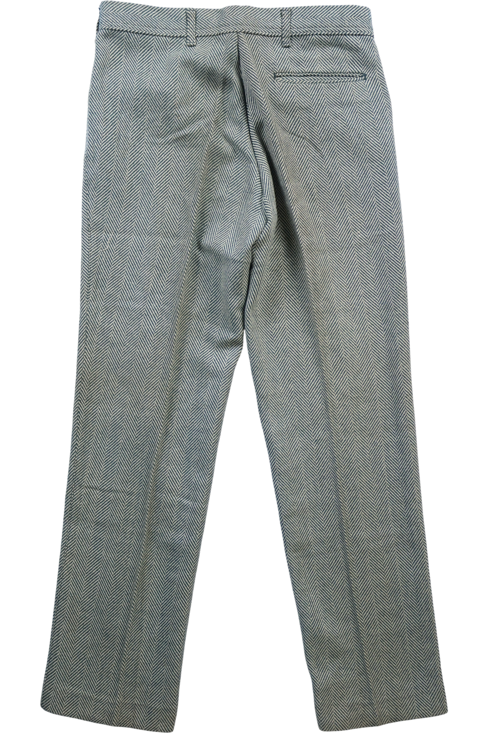 70s Zig-Zag Wool Straight Leg Trousers