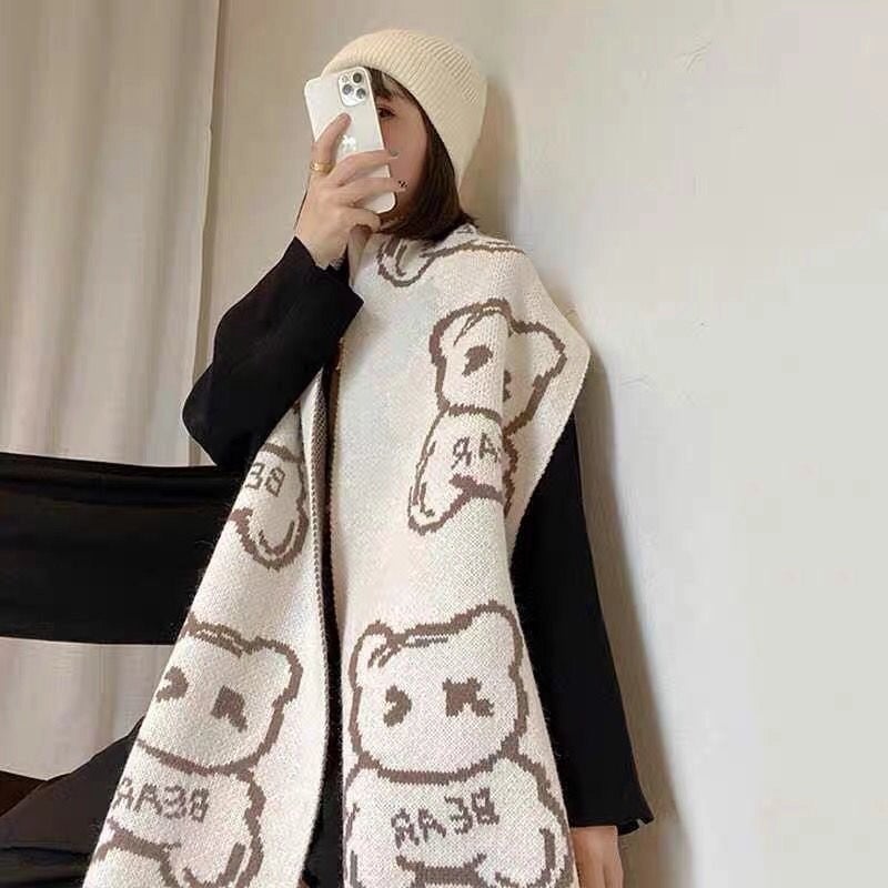 Women's Minimalist Commute Color Block Polyester Scarf