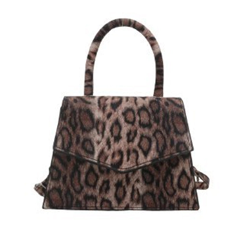 Women's Medium Pu Leather Leopard Vintage Style Streetwear Sewing Thread Square Flip Cover Crossbody Bag