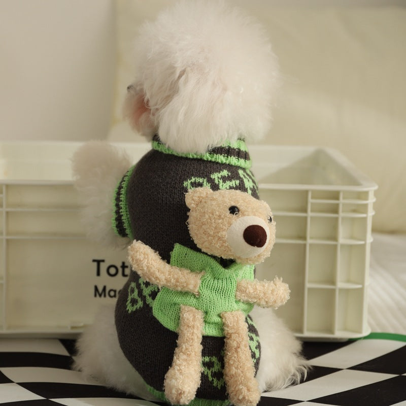 Warm Dog Cat Sweater with Doll