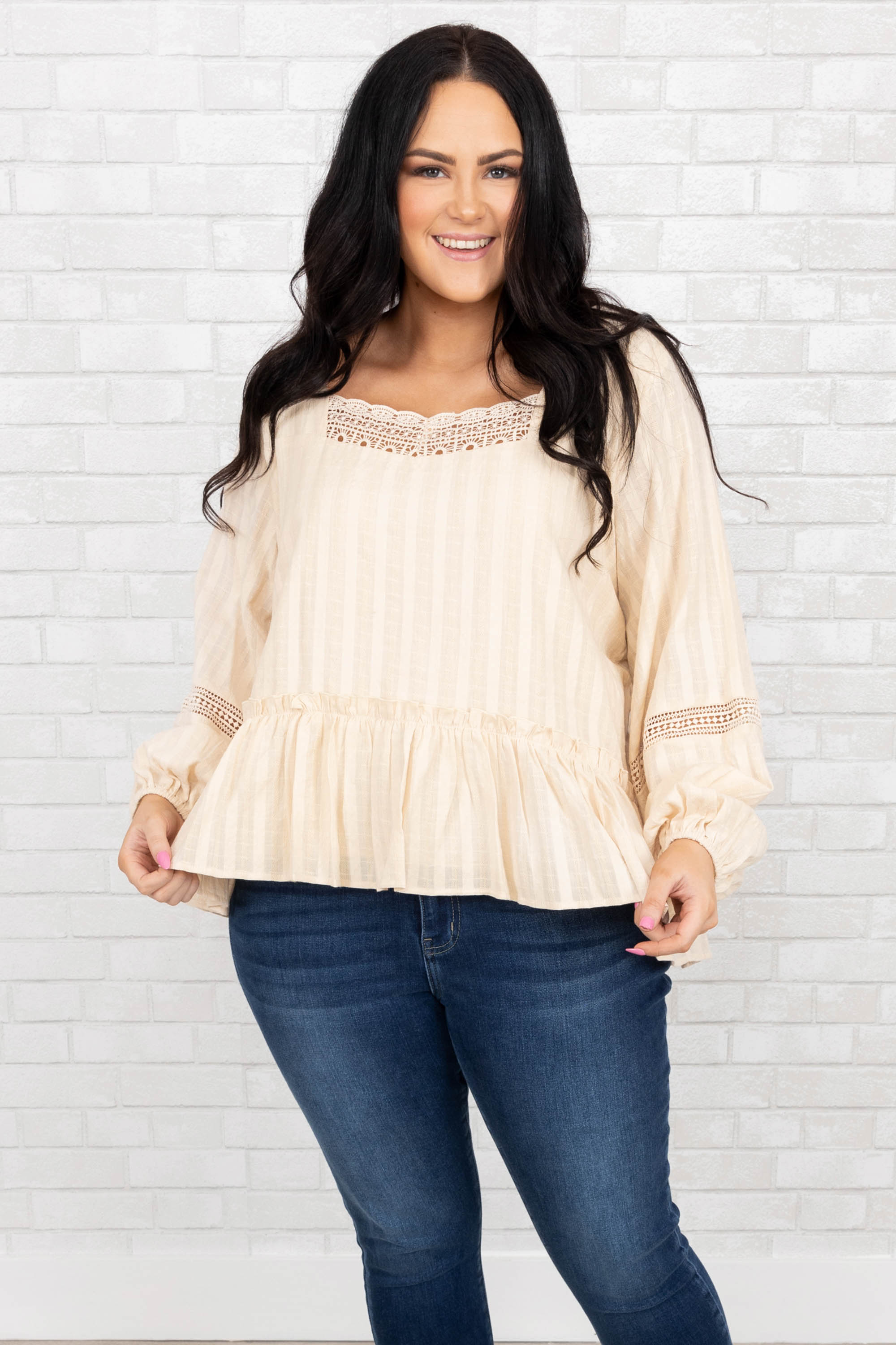 Enchanting Tales Top. Taupe