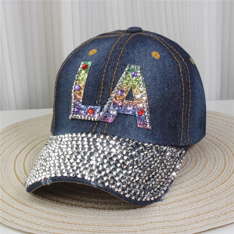 Unisex Streetwear Letter Usa Flower Curved Eaves Baseball Cap