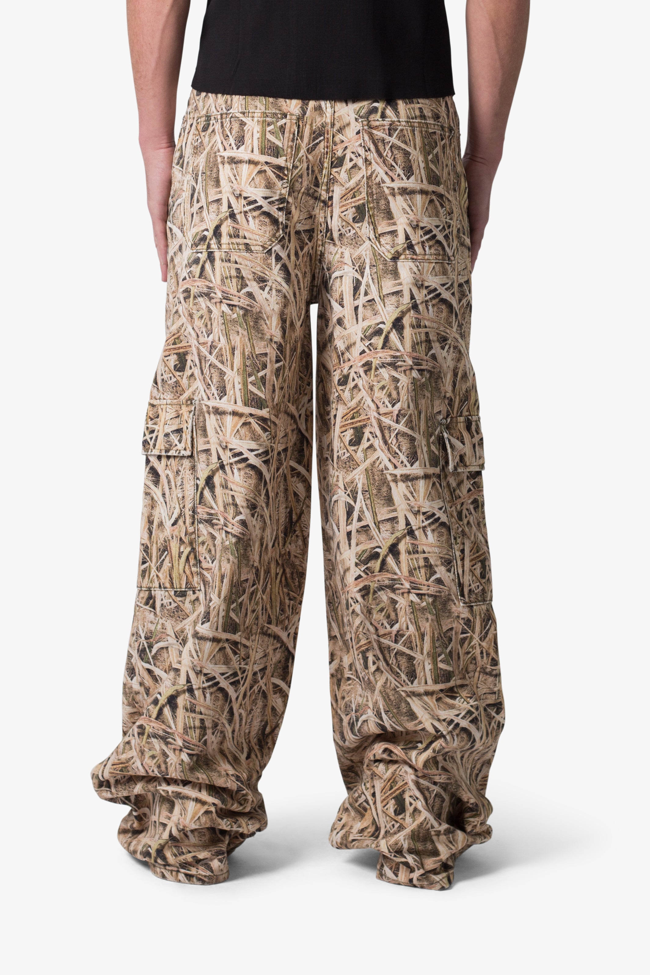 Void Baggy Cargo Denim - Grass Camo