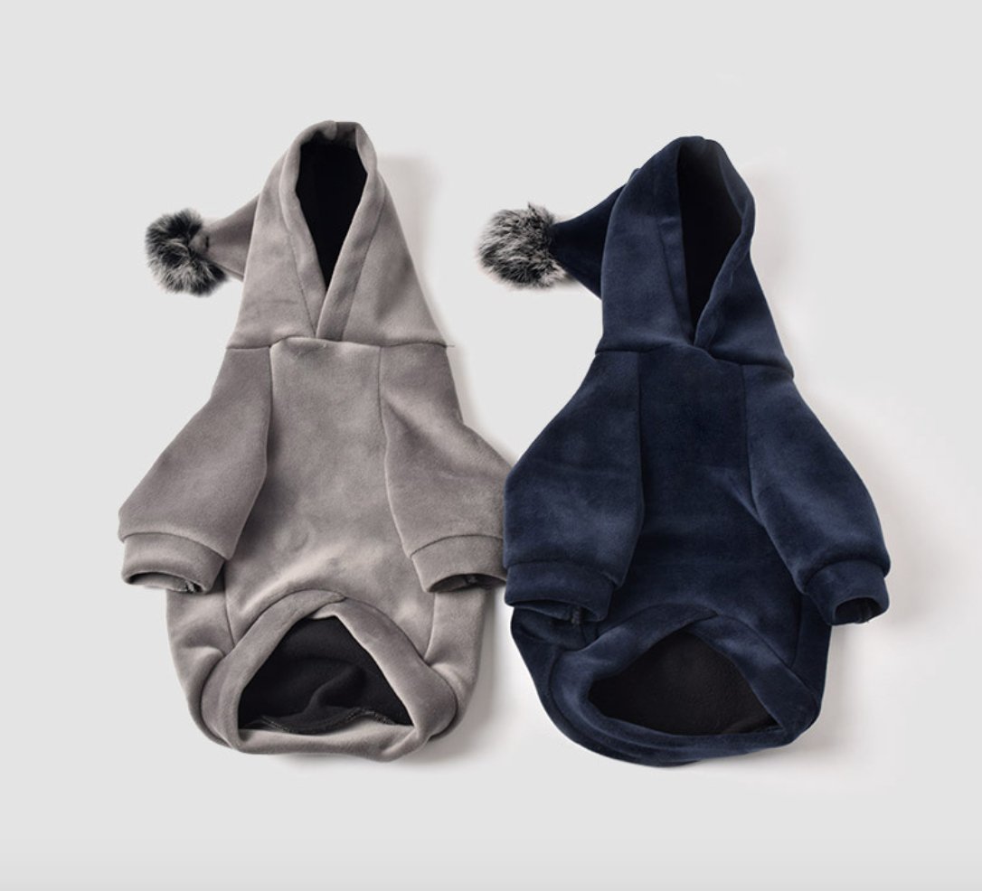 Thick Cotton Pom Pom Pet Hoodie