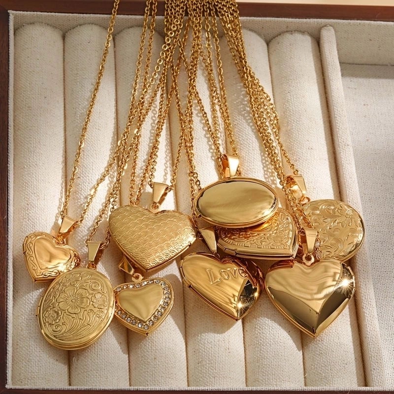 Basic Vintage Style Romantic Heart Shape 201 Stainless Steel 18K Gold Plated