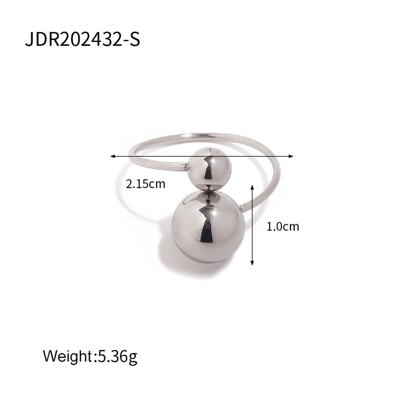 Casual Classic Style Geometric 304 Stainless Steel Plating Rings Earrings Necklace