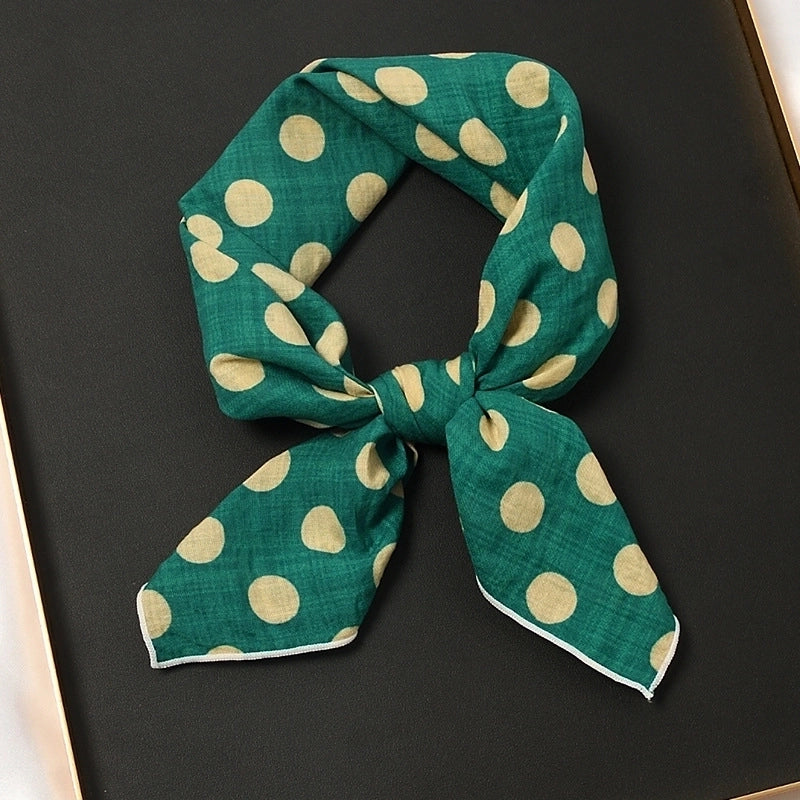 Women's Sweet Flower Cotton Silk Scarf