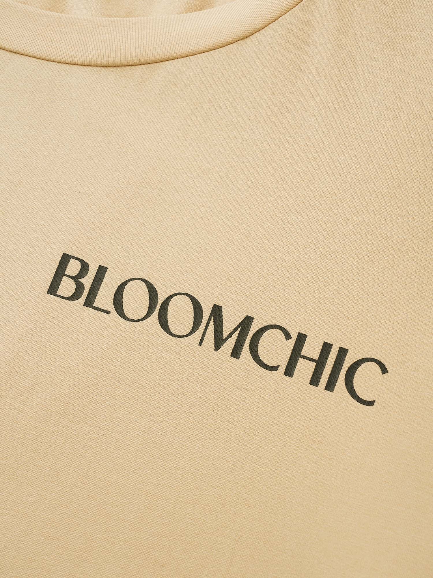 BLOOMCHIC Basic Solid Crew Neck T-shirt