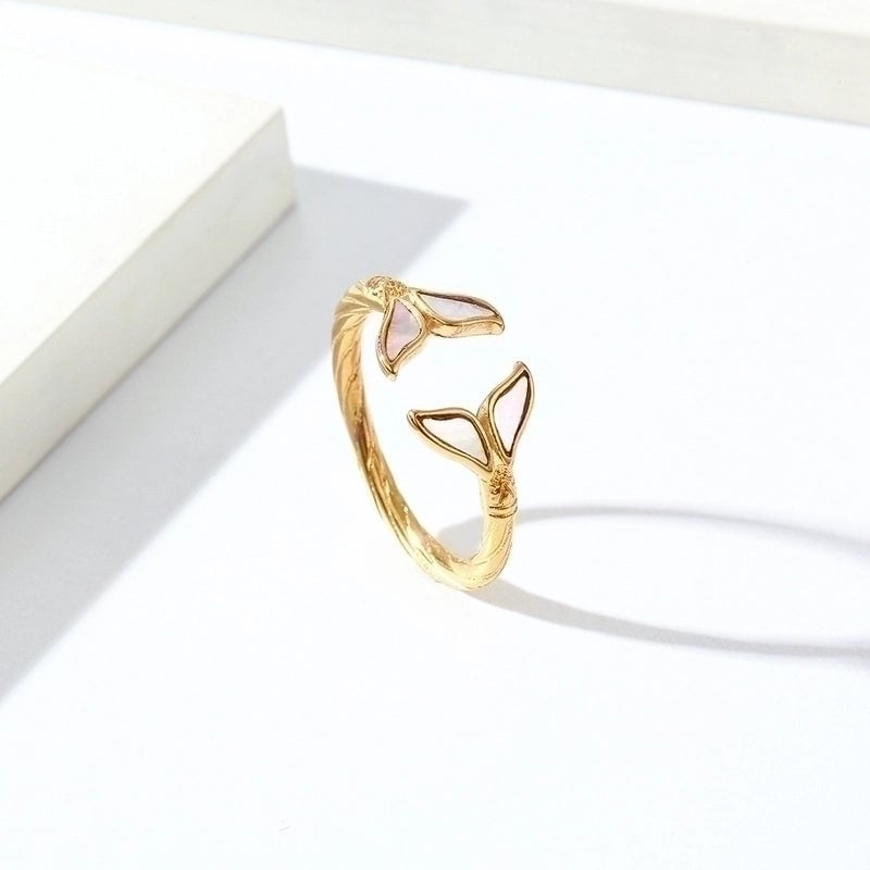 Elegant Lady Fish Tail Titanium Steel Rings