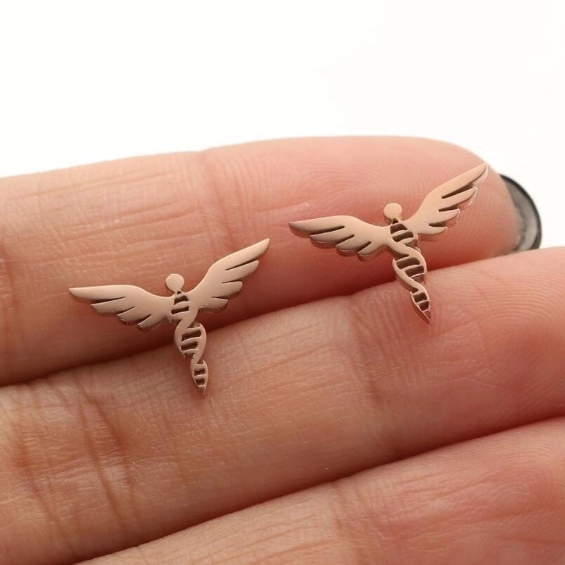 1 Pair Casual Cute Animal Plating Hollow Out 304 Stainless Steel 18K Gold Plated Ear Studs