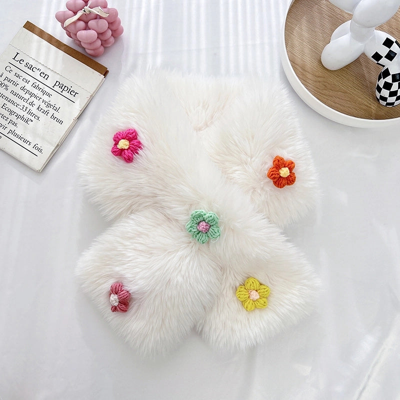 Women's Sweet Cartoon Flower Polyester Scarf