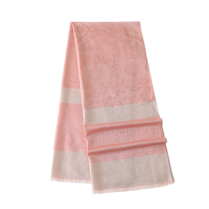 Women's Ethnic Style Minimalist Solid Color Polyester Silk Scarf
