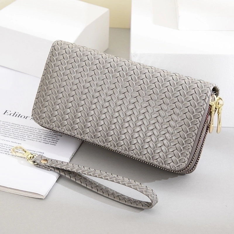 Vintage Style Geometric Solid Color Square Zipper Clutch Bag