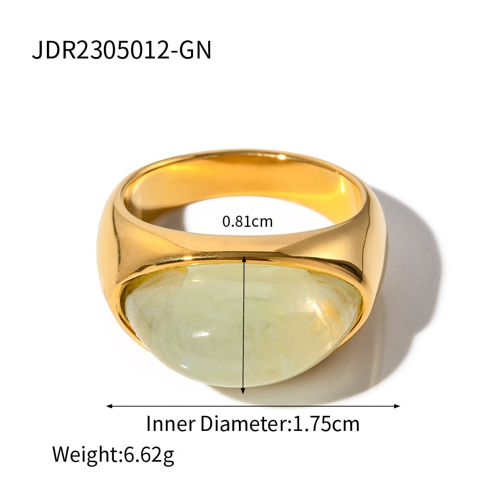 Jie Ding Stainless Steel Ring Titanium Steel Female Niche Design Ring Ring