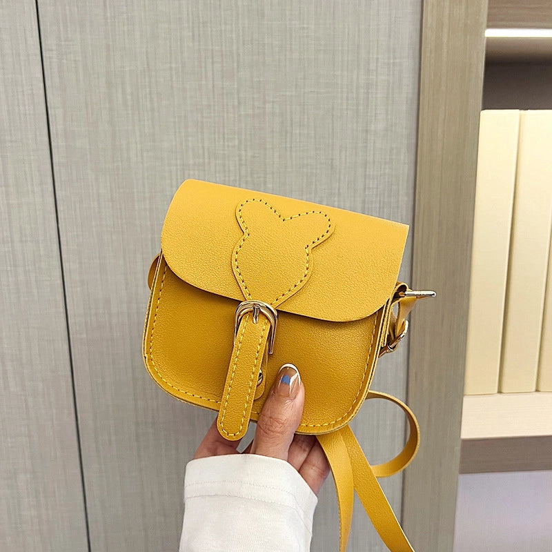 Women's Mini Pu Leather Solid Color Vintage Style Classic Style Square Magnetic Buckle Shoulder Bag