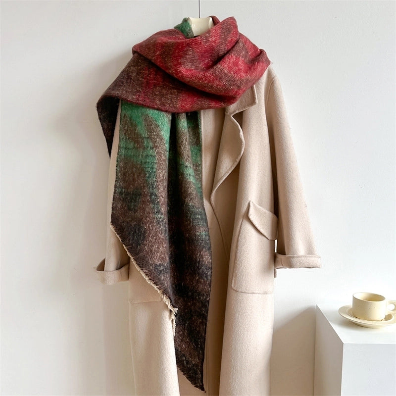 Women's Elegant Basic Minimalist Waves Polyester Scarf
