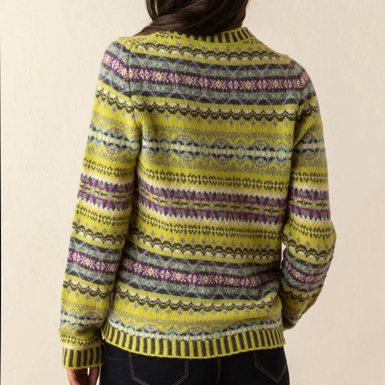 Vintage Ethnic Pattern Crew Neck Sweater