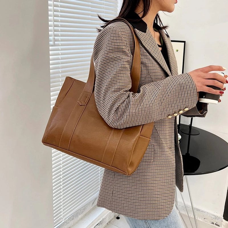 Tote Bag Women's Autumn And Winter New Fashion Women's Handbag Large Capacity Commuter Printed Student Shoulder Bag