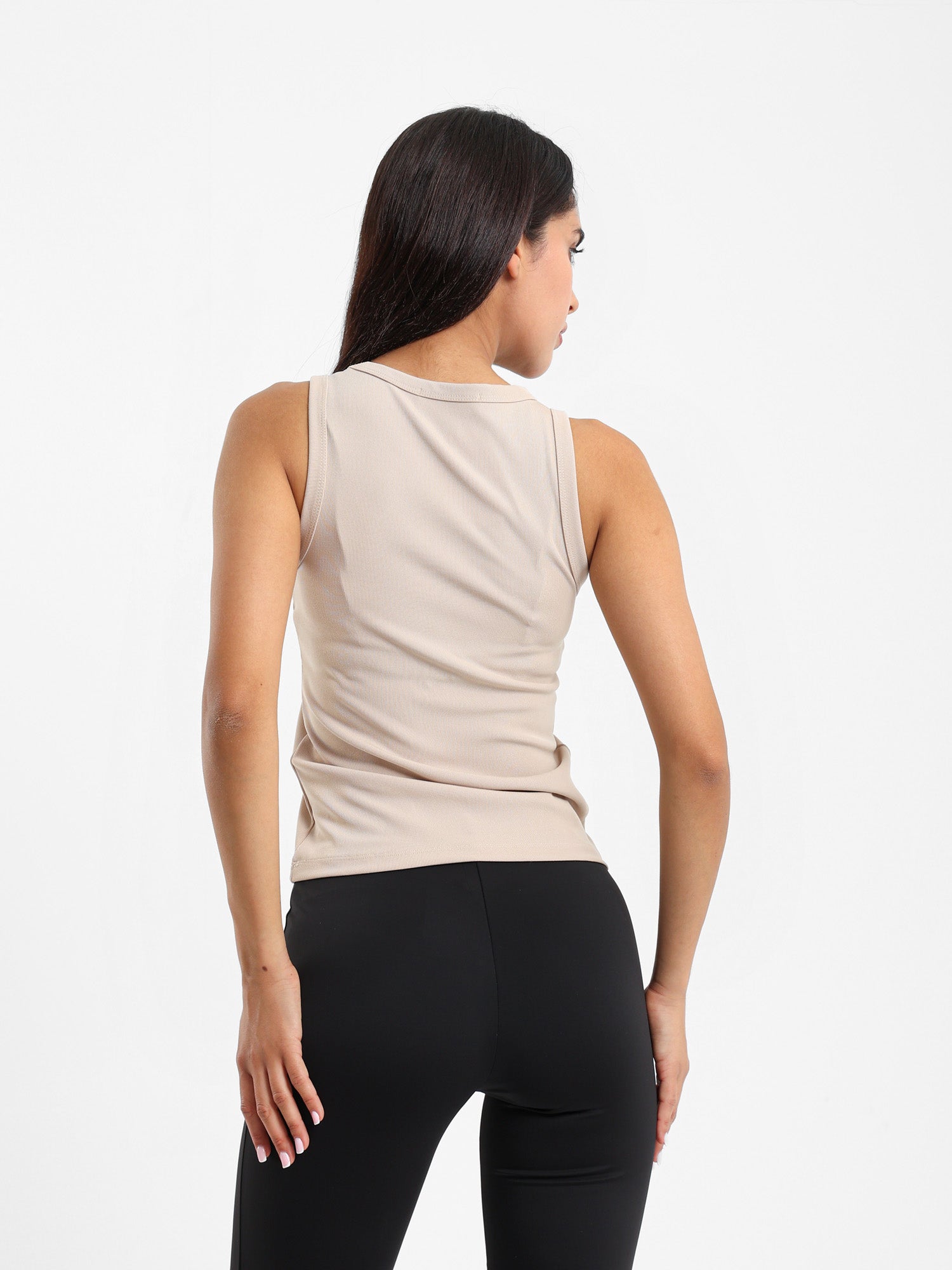 Slim Ribbed Halter Neck Top