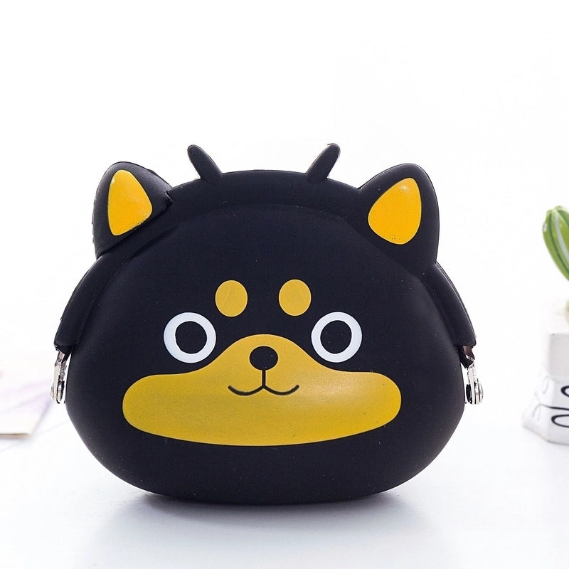 2 Pieces Women's Animal Silica Gel Buckle Coin Purses