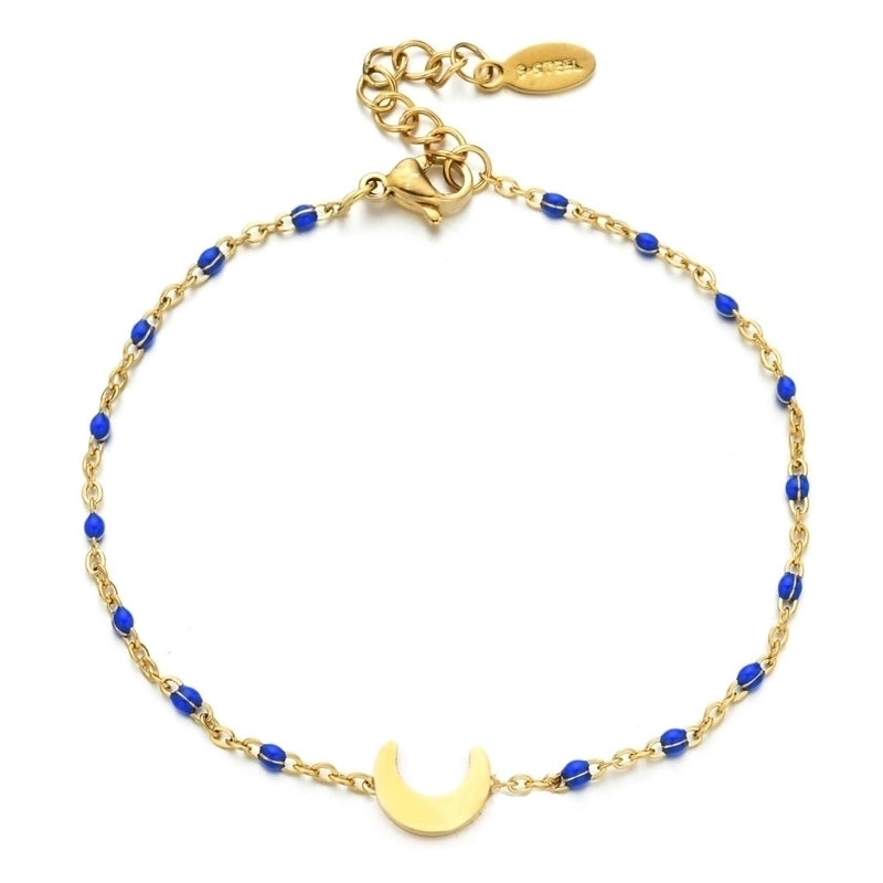 Modern Style Eye Titanium Steel Enamel Bracelets