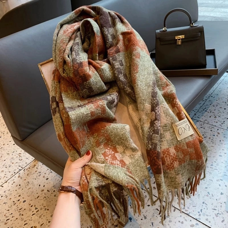 Women's Minimalist Classic Style Solid Color Imitation Cashmere Scarf