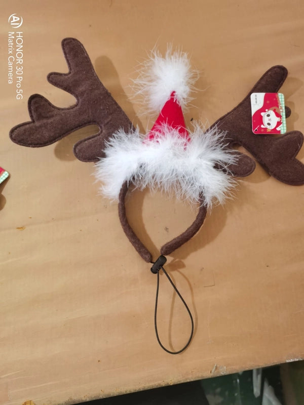 Ji Zizi's Spring And Autumn Outgoing Luminous Pet Supplies Christmas Dog Hair Hoop Cat Jewelry Holiday Head Hoop