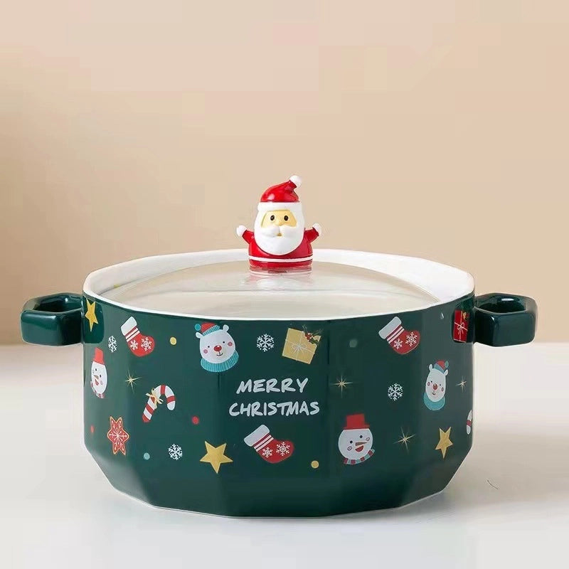 Christmas Cute Santa Claus Letter Porcelain Tableware 1 Piece
