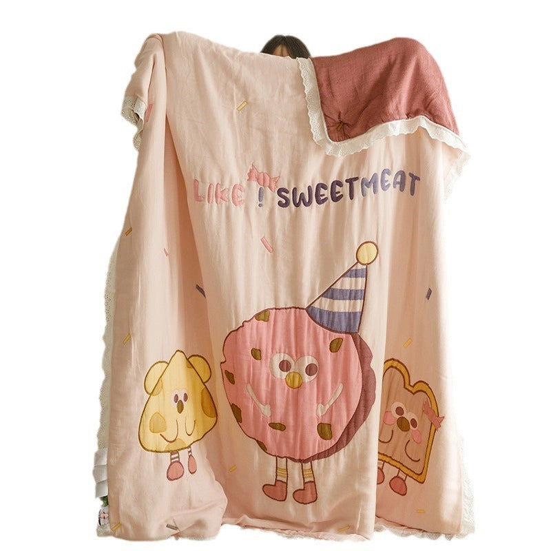 Cute Animal Cartoon Cotton Summer Blanket Bedding