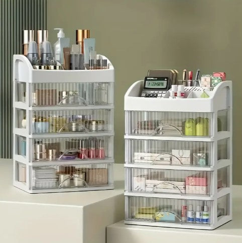 1pc Vanity Makeup Organizer. Spacious Countertop Design With Drawers