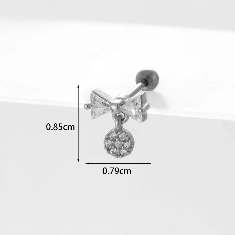 Ear Cartilage Rings & Studs Geometric Copper Plating Artificial Gemstones