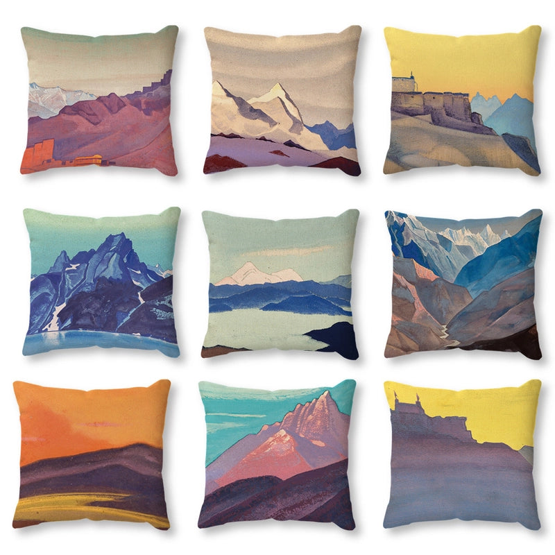 Minimalist Landscape Linen Pillow Cases Couch & Sofa Decor