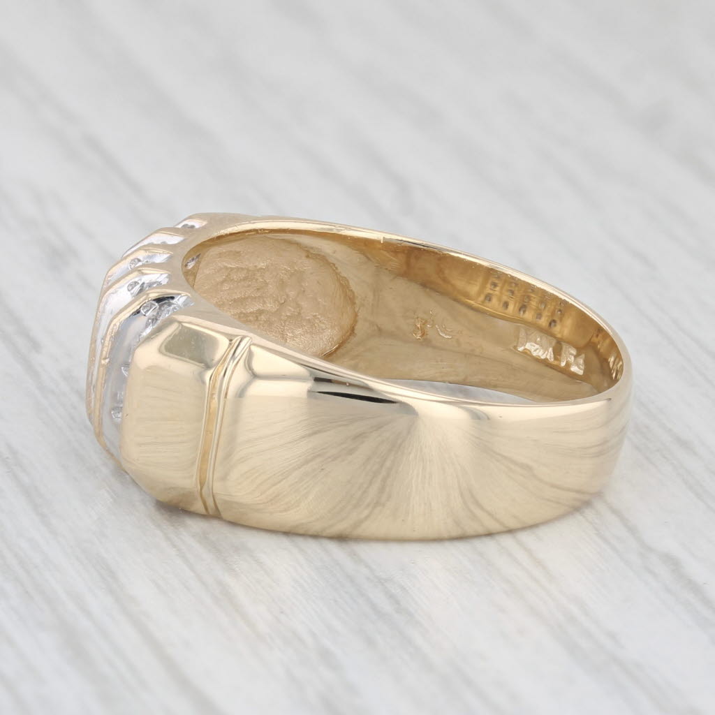 0.50ctw Diamond Ring 14k Yellow Gold Size 10 Men's