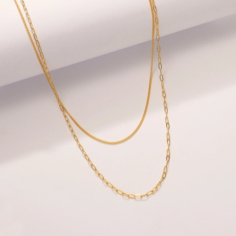 Minimalist Geometric Solid Color Titanium Steel Necklace