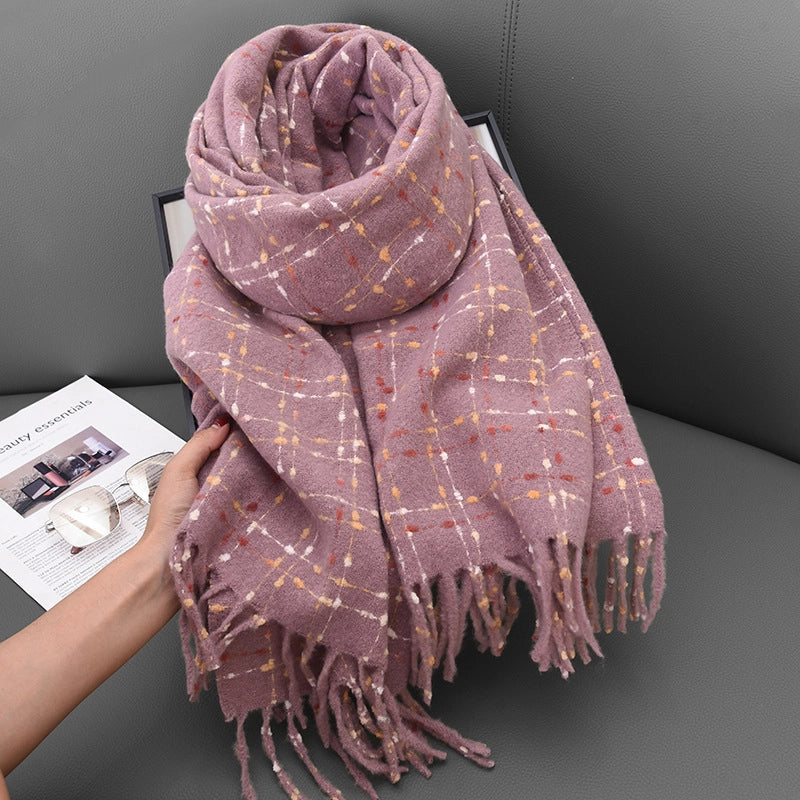 Women's Modern Style Classic Style Lattice Polyester Scarf