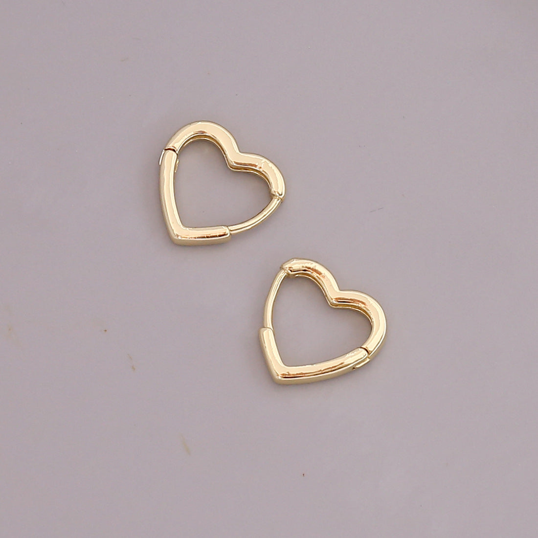 Unisex Metal Star Heart Metal Electroplating Earrings