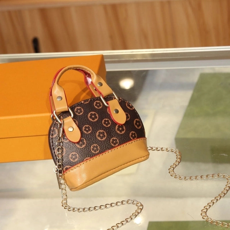 Women's Pu Leather Color Block Retro Shell Zipper Coin Purse