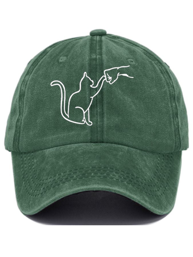 Cute Cat Printed Hat