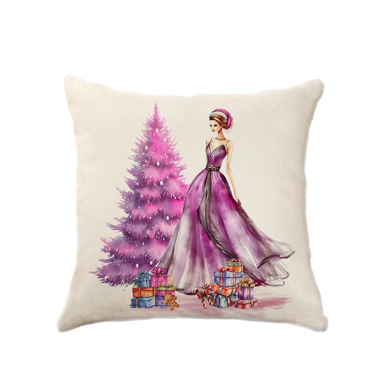 Christmas Vacation Letter Polyester Pillow Cases Couch & Sofa Decor