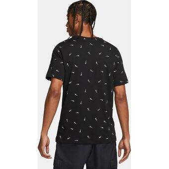 Camiseta Hombre Nike Sportswear Swoosh Allover Print-Negro